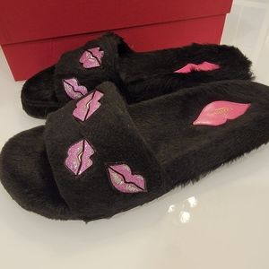 Valentino fur slides